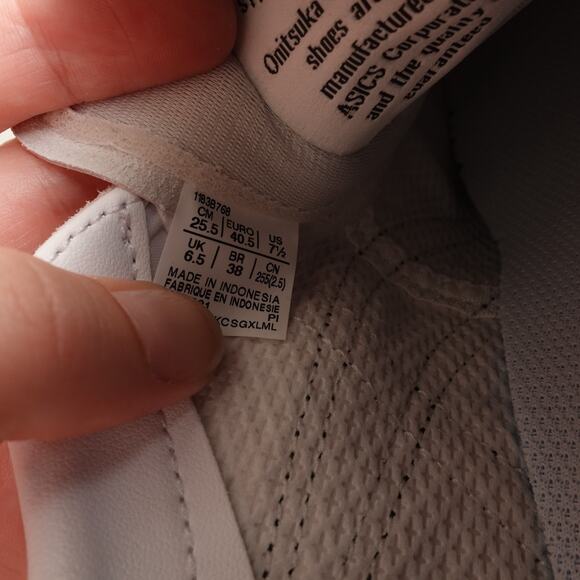 Onitsuka Tiger Sneakers Mens SZ 7.5 White Black FB Trainer Casual Athletic Shoes - Picture 15 of 16